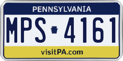 PA license plate MPS4161