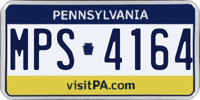PA license plate MPS4164