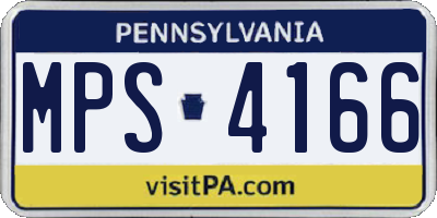 PA license plate MPS4166