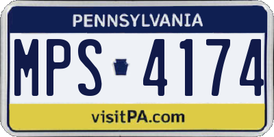PA license plate MPS4174