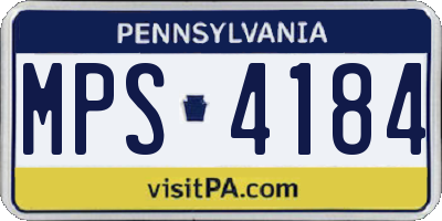 PA license plate MPS4184