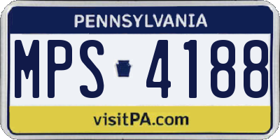PA license plate MPS4188