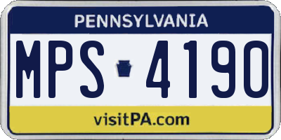 PA license plate MPS4190