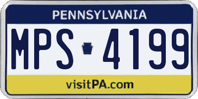 PA license plate MPS4199