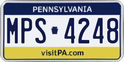 PA license plate MPS4248