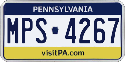 PA license plate MPS4267