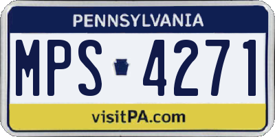 PA license plate MPS4271