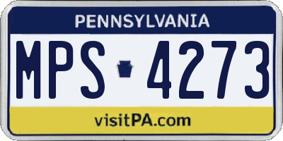 PA license plate MPS4273