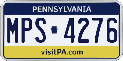 PA license plate MPS4276