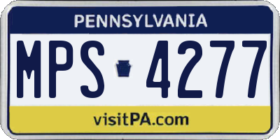 PA license plate MPS4277