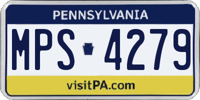 PA license plate MPS4279