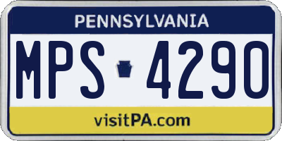 PA license plate MPS4290