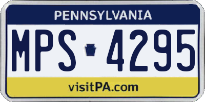 PA license plate MPS4295