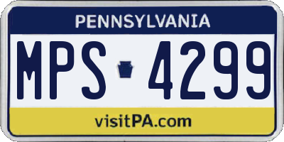 PA license plate MPS4299