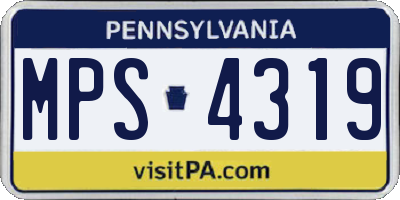 PA license plate MPS4319