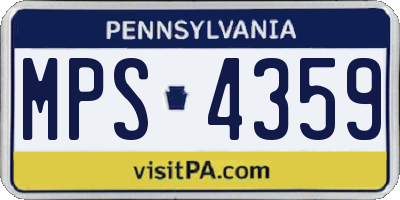 PA license plate MPS4359