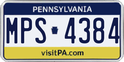 PA license plate MPS4384