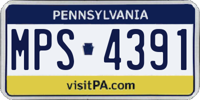 PA license plate MPS4391