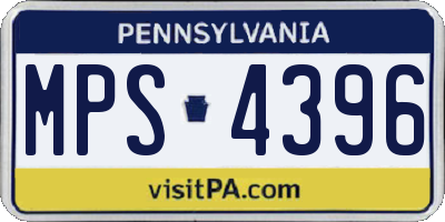 PA license plate MPS4396