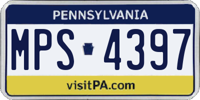 PA license plate MPS4397
