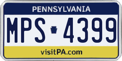 PA license plate MPS4399
