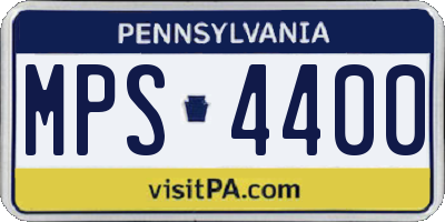 PA license plate MPS4400
