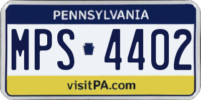 PA license plate MPS4402