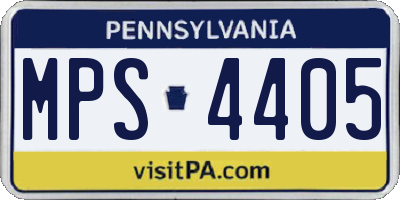 PA license plate MPS4405