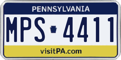 PA license plate MPS4411