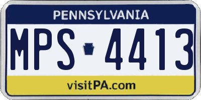 PA license plate MPS4413