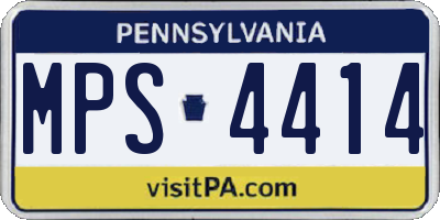 PA license plate MPS4414