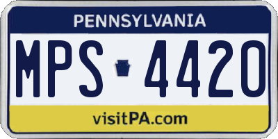 PA license plate MPS4420