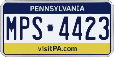 PA license plate MPS4423