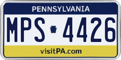 PA license plate MPS4426