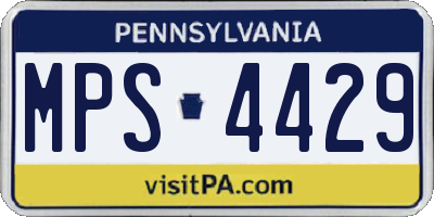 PA license plate MPS4429