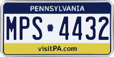 PA license plate MPS4432