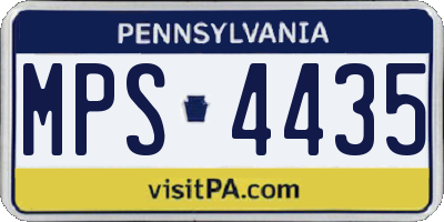 PA license plate MPS4435