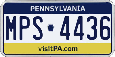 PA license plate MPS4436