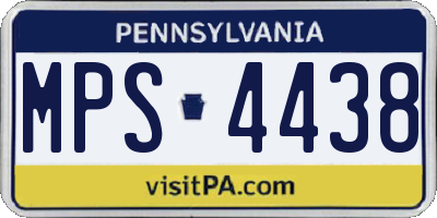 PA license plate MPS4438