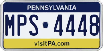 PA license plate MPS4448