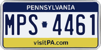 PA license plate MPS4461