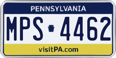 PA license plate MPS4462