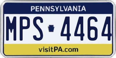 PA license plate MPS4464