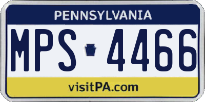 PA license plate MPS4466