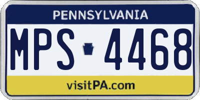 PA license plate MPS4468