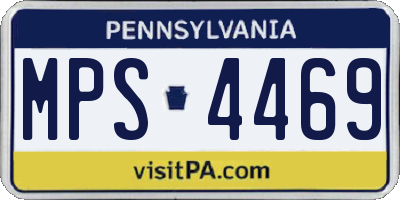 PA license plate MPS4469