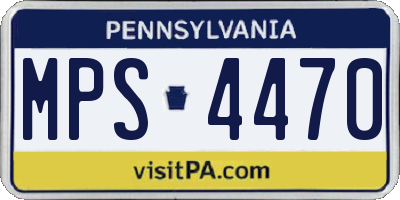 PA license plate MPS4470