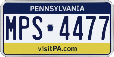 PA license plate MPS4477
