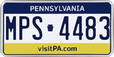 PA license plate MPS4483