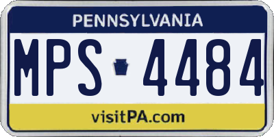 PA license plate MPS4484